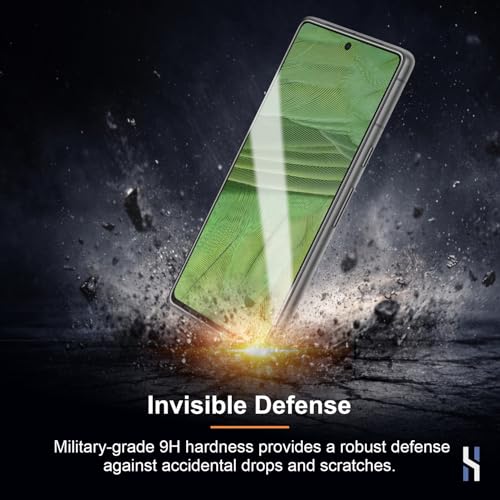 Image of Tempered Glass for Google Pixel 7 (6.1 Inch) Military Grade 9H Screen Guard, Anti-Scratch, Shatterproof, Edge-to-Edge Full Coverage - Black Border