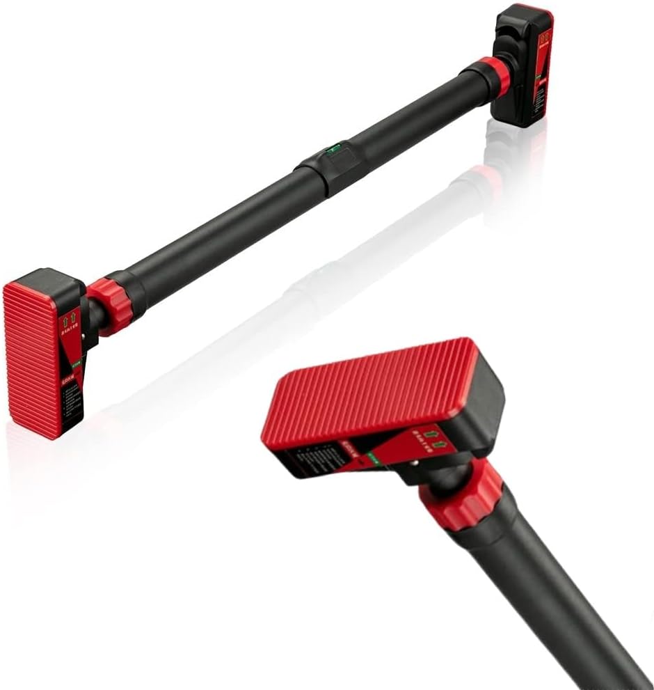 Pull Up Bar for Doorway, Strength Training Chin Up Bar with Level Meter and Adjustable Width No Screw Installation