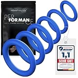 Liebesfreunde® Deluxe Penisring Set - 6 dehnbare Cockringe für härtere Erektionen, Penis- und Hodenringe für Männer - Perfekte Passform, Sex Spielzeug für Paare, blau
