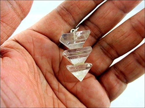 Jet International Kryształowo oprawione wahadło piramidowe A ++ terapia kryształowa Reiki