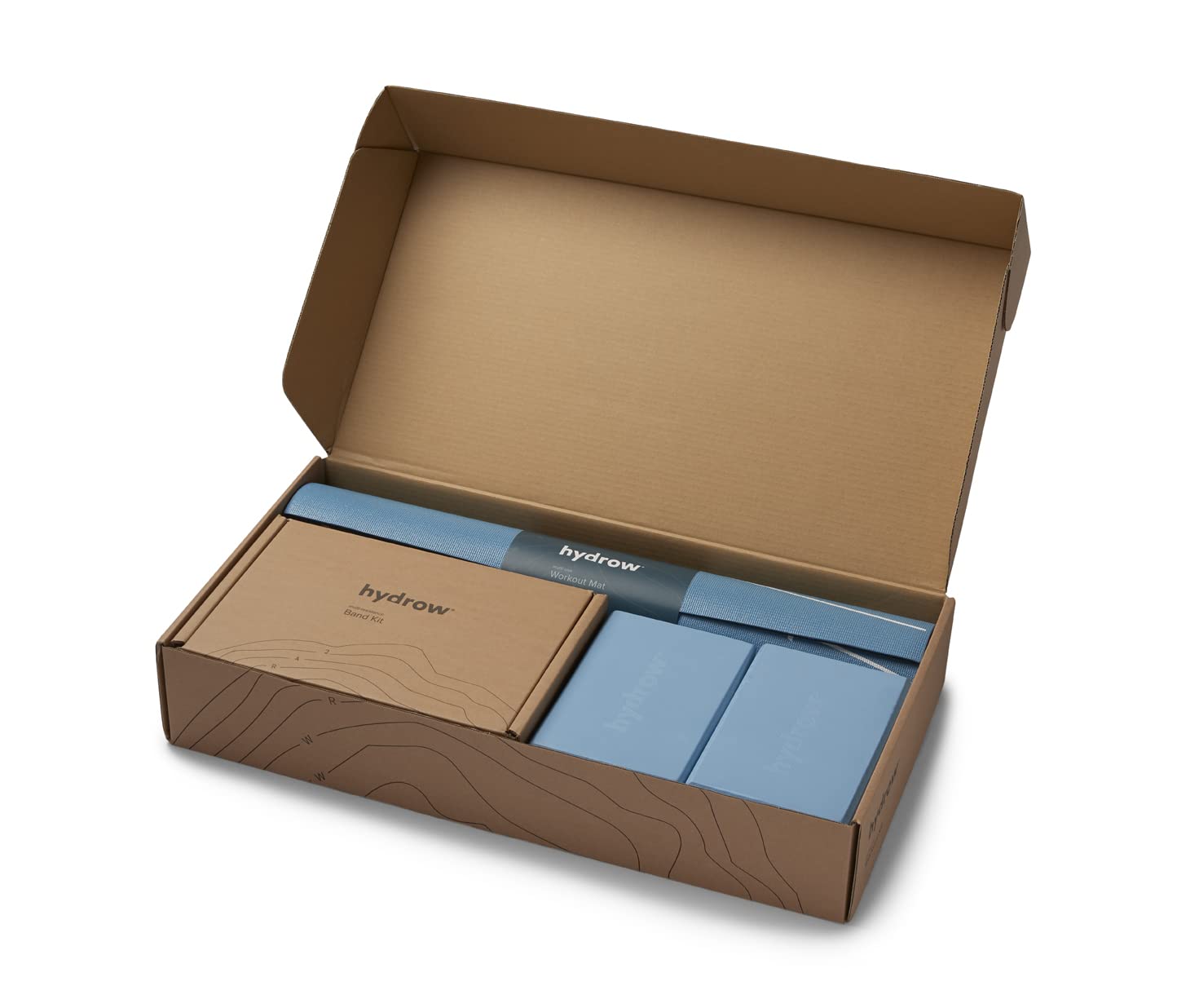 HydrowOn The Mat Workout Kit - Includes Workout Mat, Yoga Blocks and Resistance Bands - Exercise Equipment for Yoga, Pilates, and Strength and Conditioning Workouts