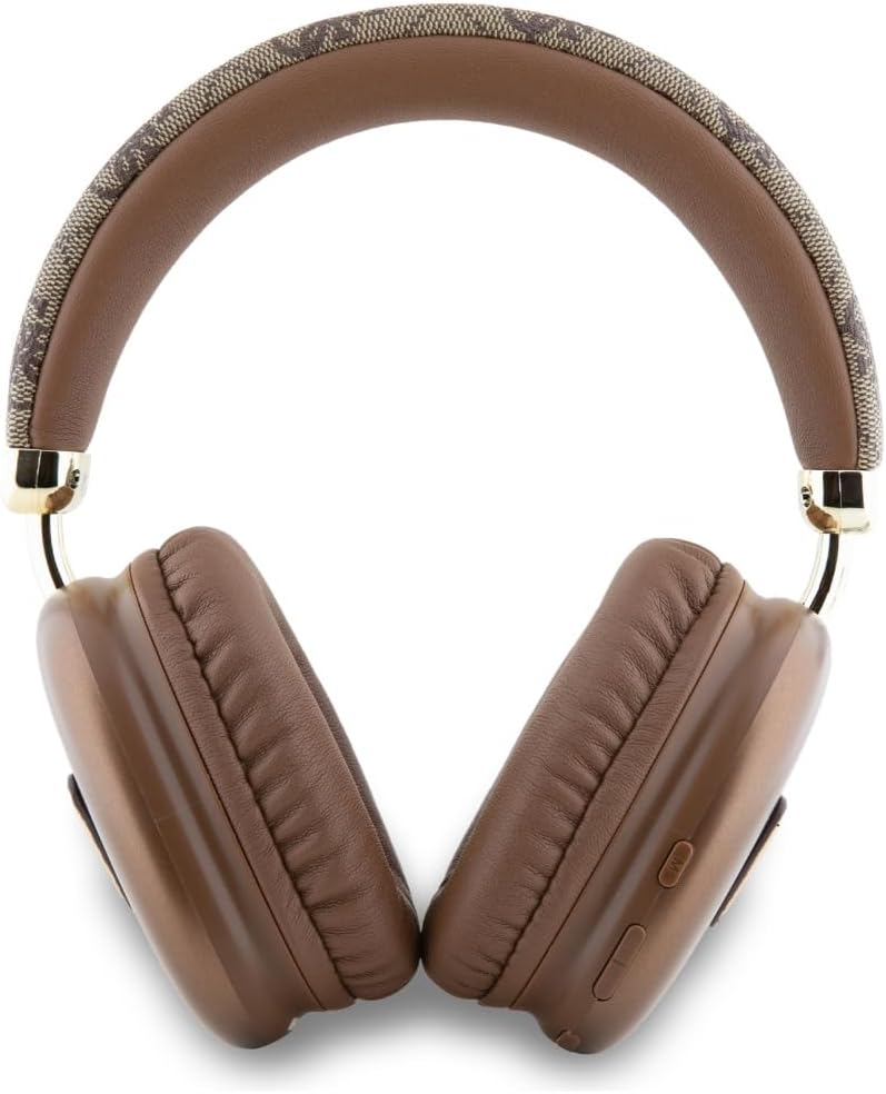 GUESS HEADPHONES BT 4G GOLD TRIANGLE LOGO BROWN