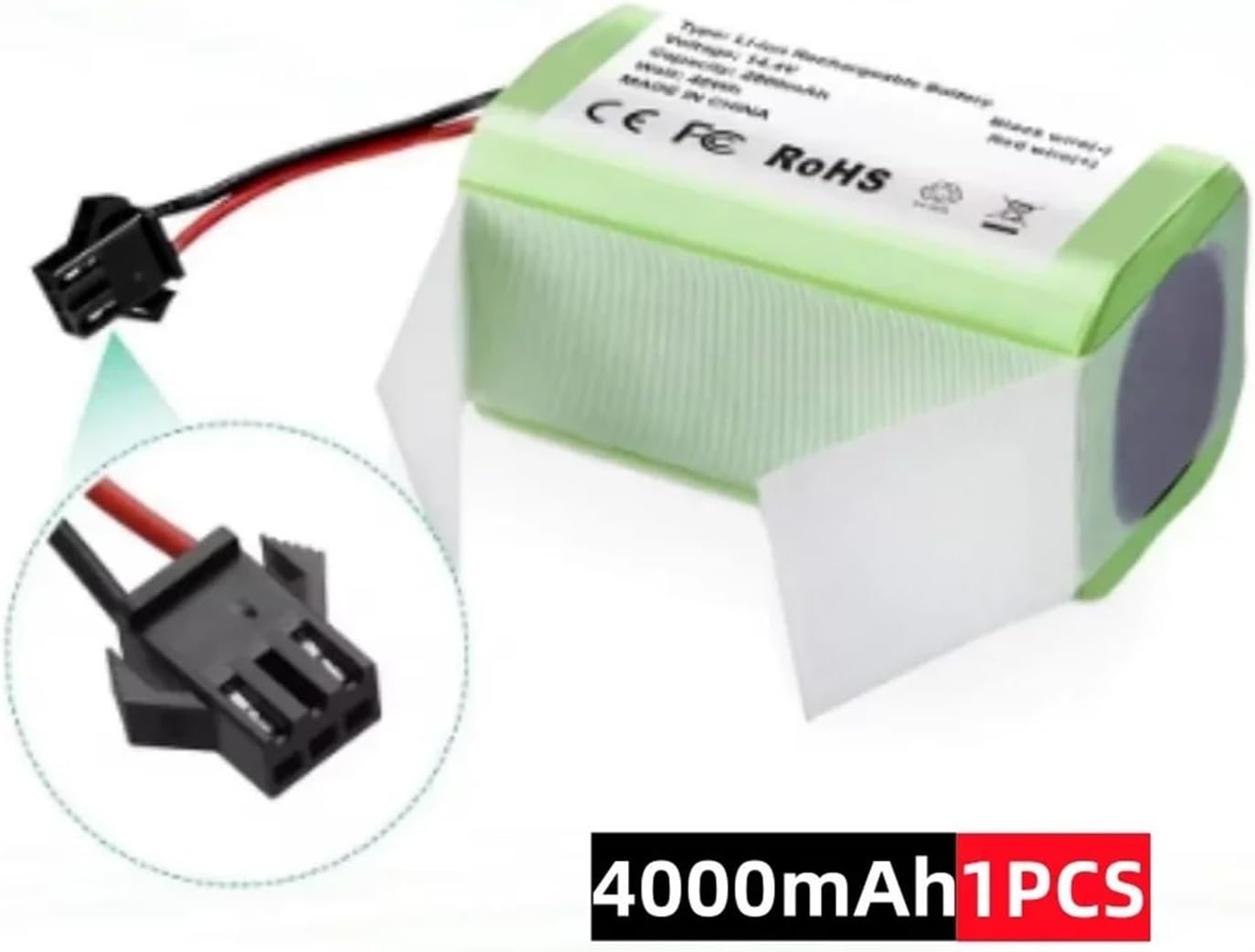 14.4V Vacuum Cleaning Robot Battery，Compatible For Conga，3500 950 990 1090 1790，Compatible For Deebot，N79S N79 DN622, Robot Vacuum Li-Ion Battery(5200mAh)