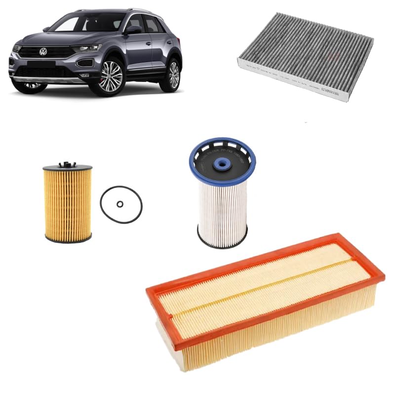 Kit Tagliando 4 Filtri Per VOLKSWAGEN TOURAN 2.0 TDI BKD/BMM 103kW/140CV - Con Liquido Lavavetri In Omaggio