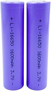 Svenirven 2 Pcs 16650 Battery 1600mAh 3.7V Li-ion Rechargeable Battery for Flashlights Torches