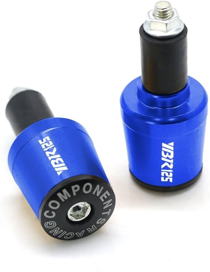 KSHSAA Grips for Yama&ha YBR 125 YBR125 YBR 250 YBR250 All Years Motorcycle 7/8"" CNC Handle Bar Handlebar Grips Ends Cap Plugs Accessories(Color:Blue)