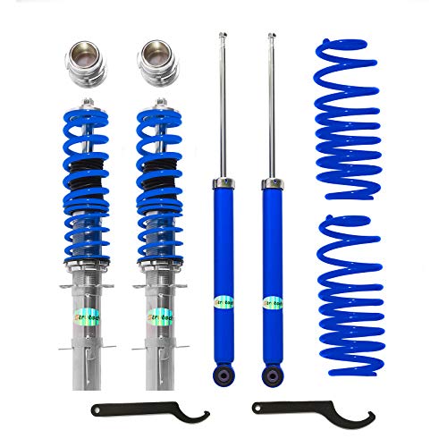 Adjustable Twin Tubes Suspension Compatible For Golf Mk4 99-05 / Jetta Mk4 99-04/ Audi A3 Mk1 Coil Spring(Set Of 4) #TOP4