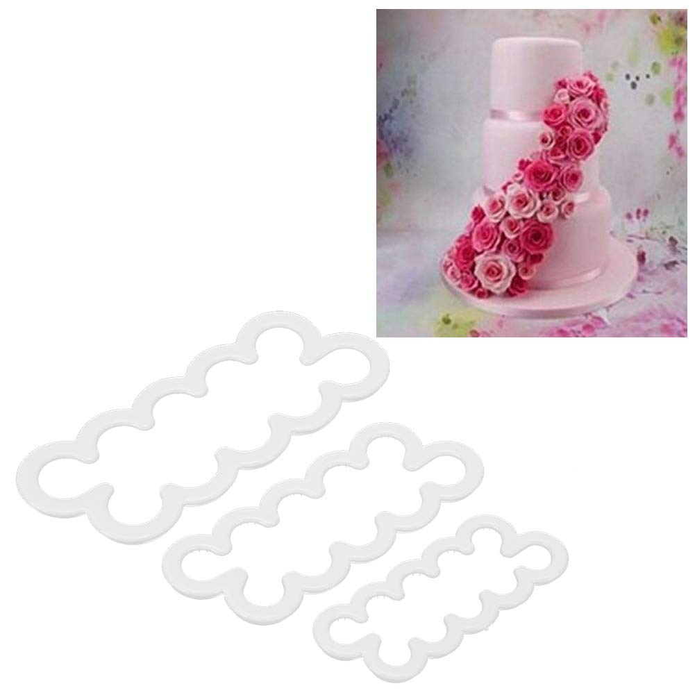 ZPSHYD Molde cortador de galletas con diseño de rosas, paquete de 18, molde para hornear fondant, herramientas de decoración