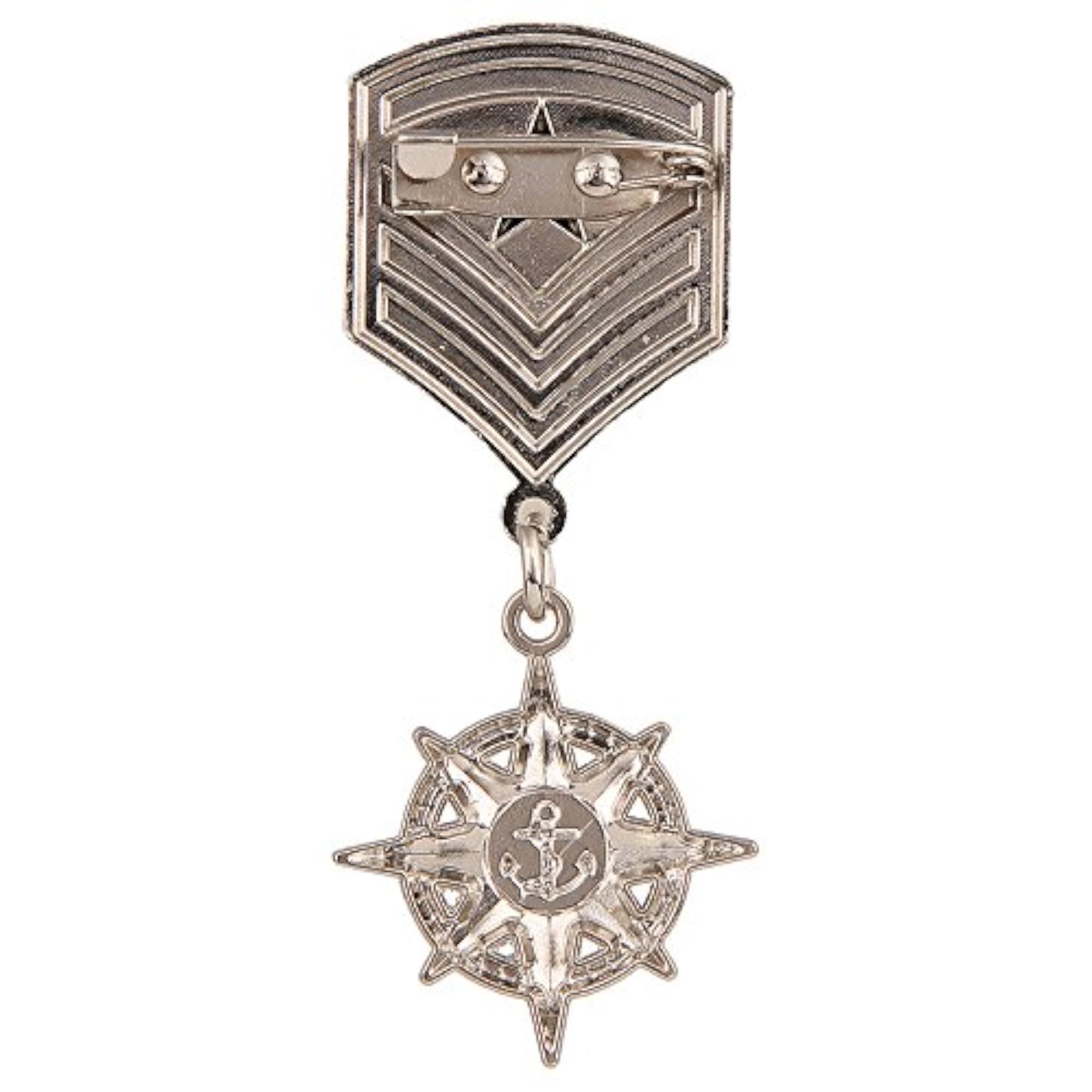 Brass Medal Shape Lapel Pin Brooch for Men