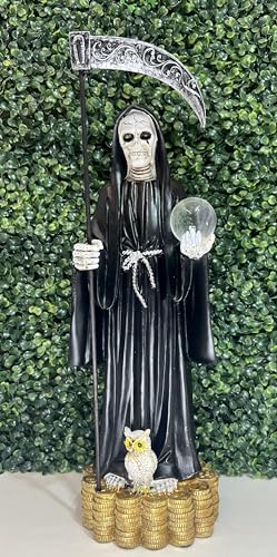 Santa Muerte Figura Decorativa 20 pulgadas Negro miniatura 2