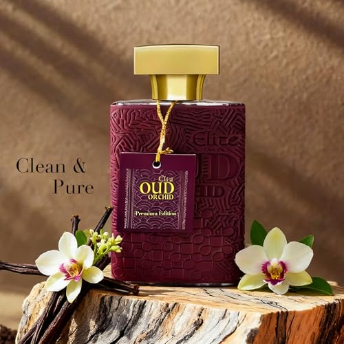 Image of AFLUXE Elite Oud Orchid Eau de Parfum for Men, 3.4 Fl. Oz - Long Lasting Oud & Black Orchid Fragrance, Intense Dark Chocolate & Woody Men's Perfume