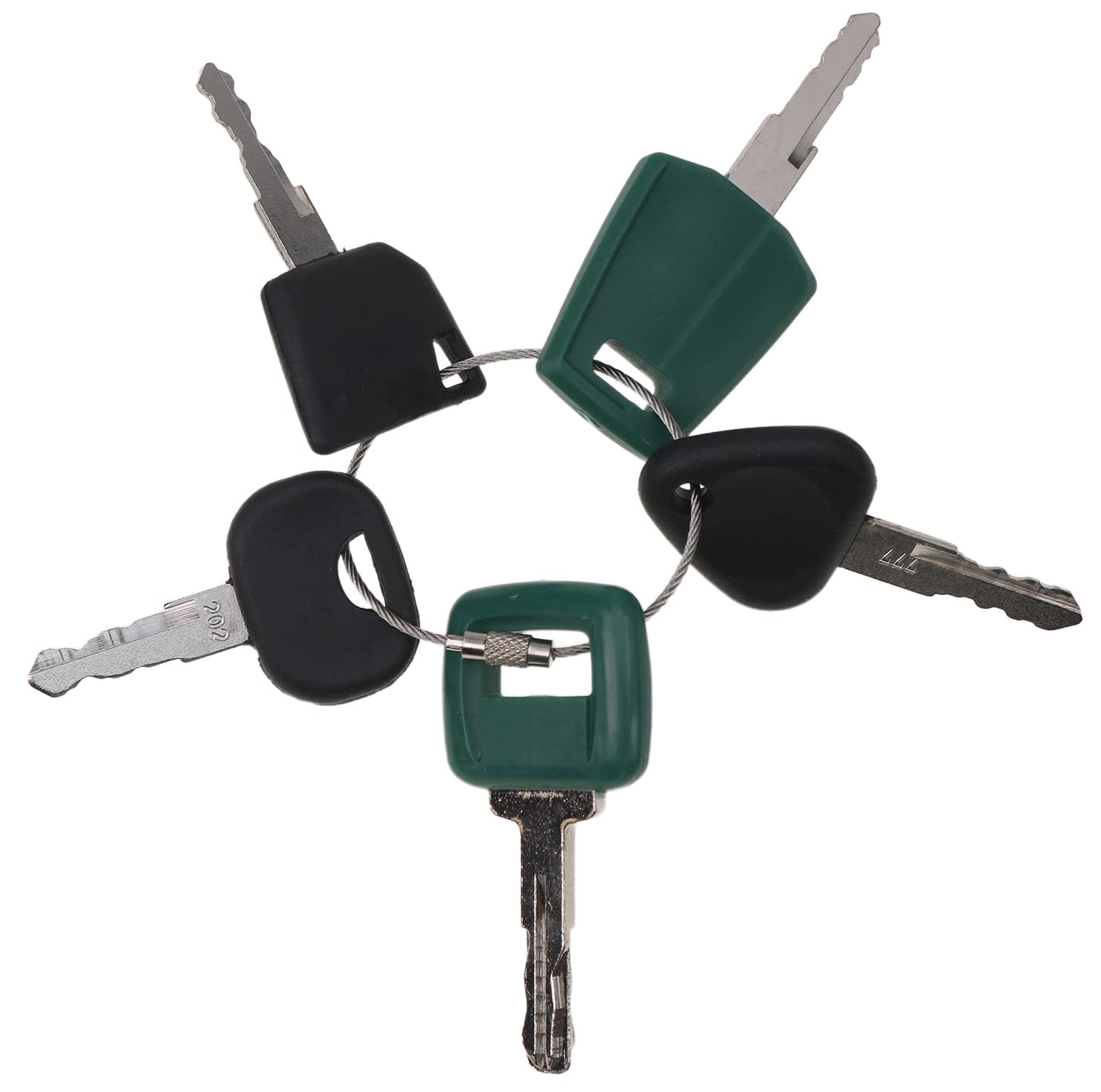 Solarhome 5 Heavy Equipment Ignition Keys/Heavy Equipment Key Set with Laser Cut Key for Volvo Excavator, Haul Trucks,Loader More