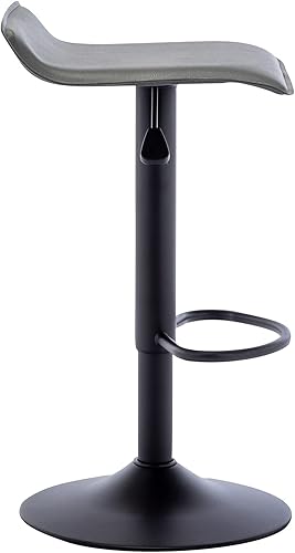 Miniatura 18 de Vogue Furniture Direct Juego de 2 taburetes de bar ajustables, modernos taburetes de bar giratorios de piel sintética para elevador de aire, silla