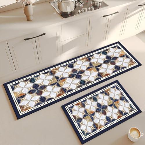 Image of Kitchen Anti Slip Mat for Floor, Waterproof Washable Kitchen Mats, Non Slip Kitchen Floor Mats for Home, Soft Mats for Kitchen, Kitchen Mats for Floor Anti Slip (Arabic Style)