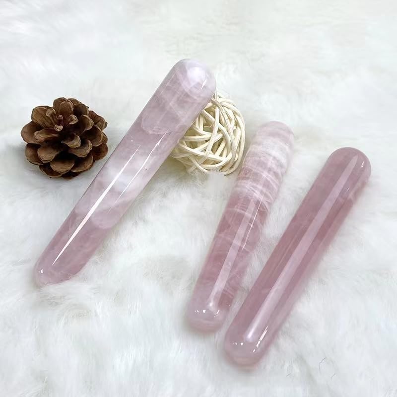 11cm Natural Massager Wands Crystal Jade Face Roller Stick Magic Yoni Wand Slim Guasha Tool Stone Carved Massage & Relaxation