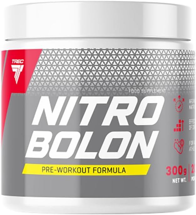Trec Nutrition Nitrobolon – Advanced Pre-Workout Formula with Creatine Stack, Performance Enhancer, Boosts High Intensity Workouts & Rapid Absorption (300g, Tropical)