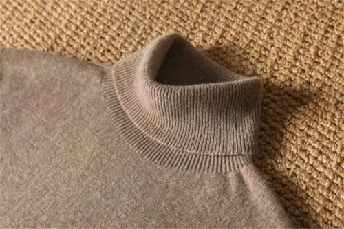 Men's Wool High Lapel Pullover Sweater Winter Warm Solid Knitted Sweaters Work Business Tops3