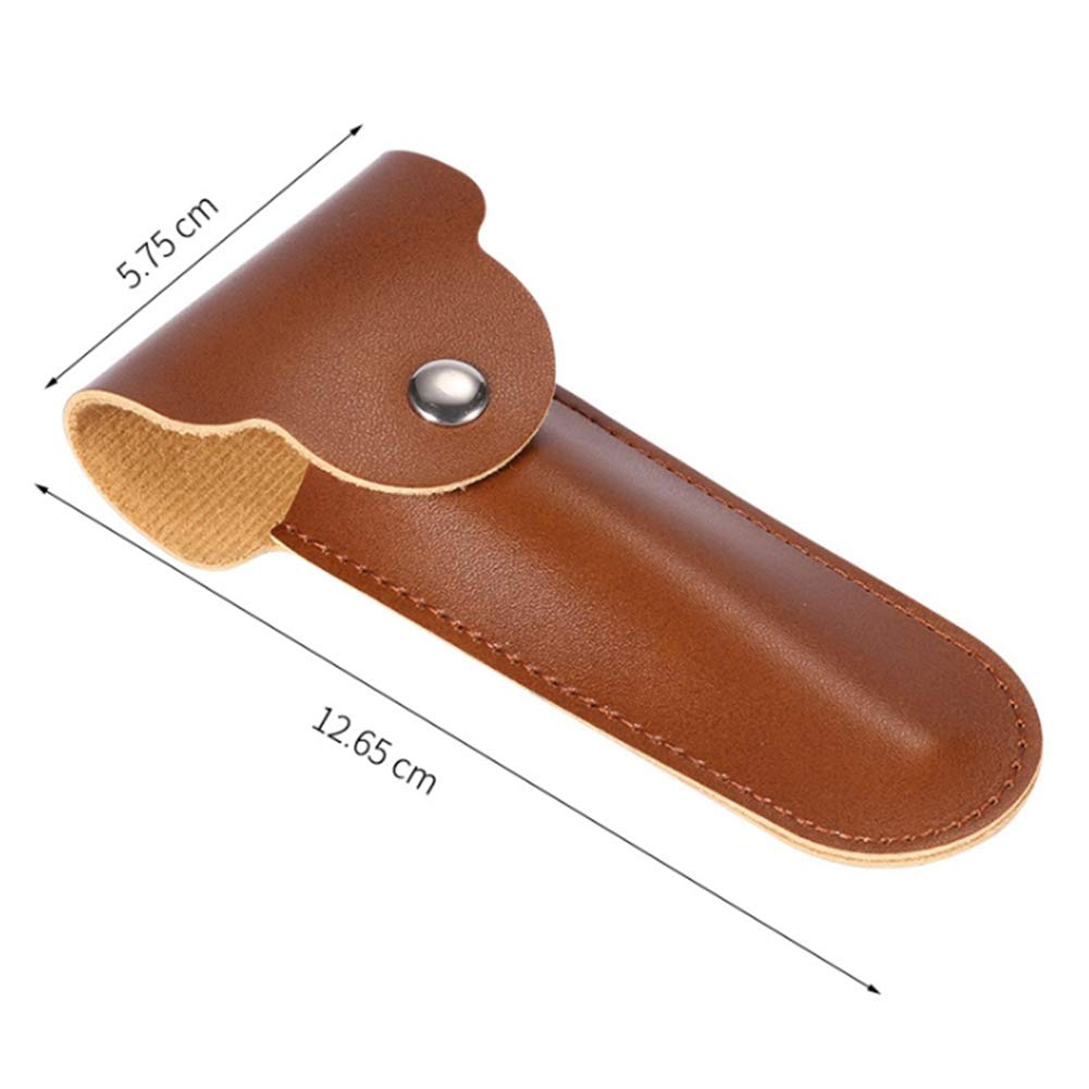 Srutueo Case Travel Holder Manual Double Edge Safety Razors Container PU Leather Bag