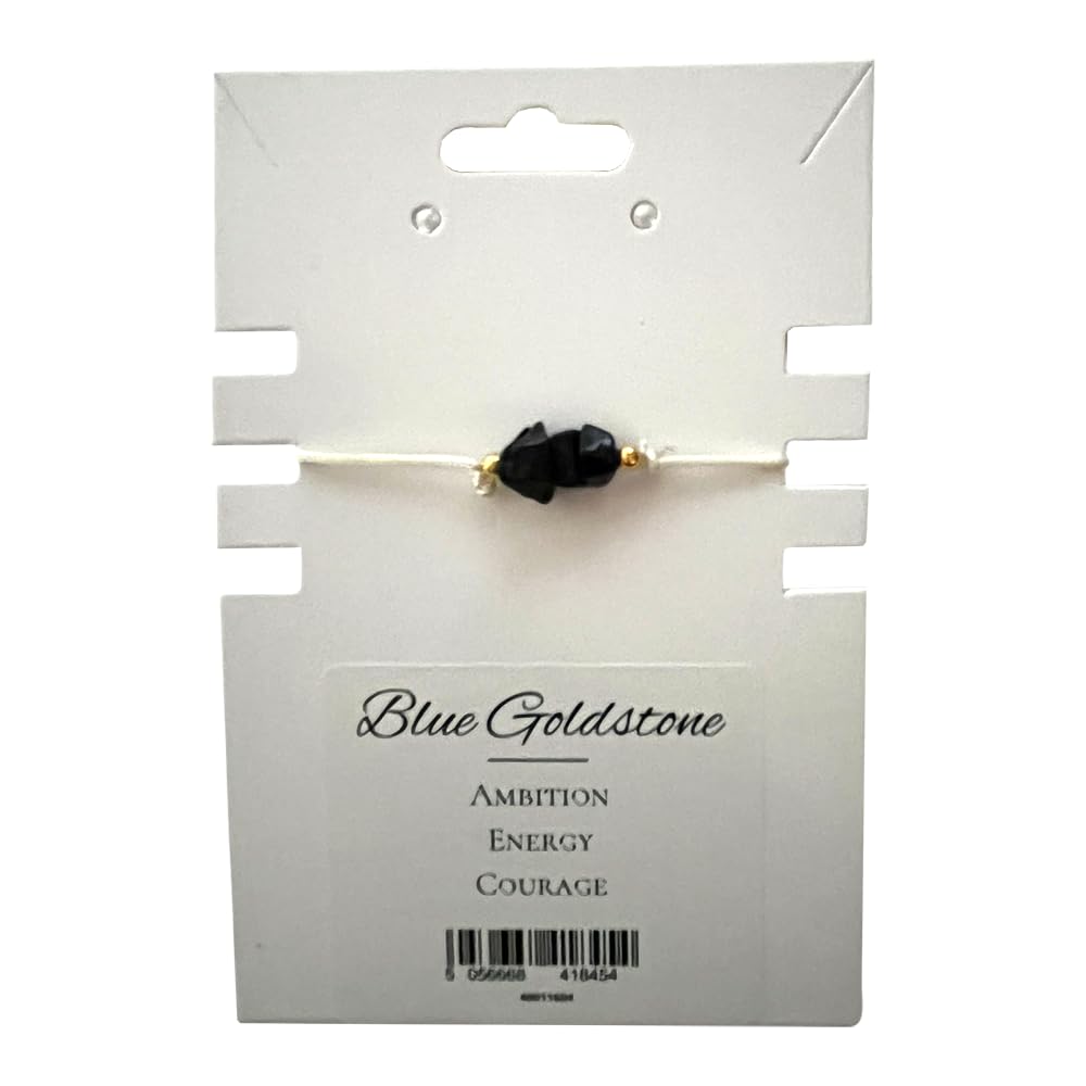 VIE Gemchips Wristlet, Blue Goldstone
