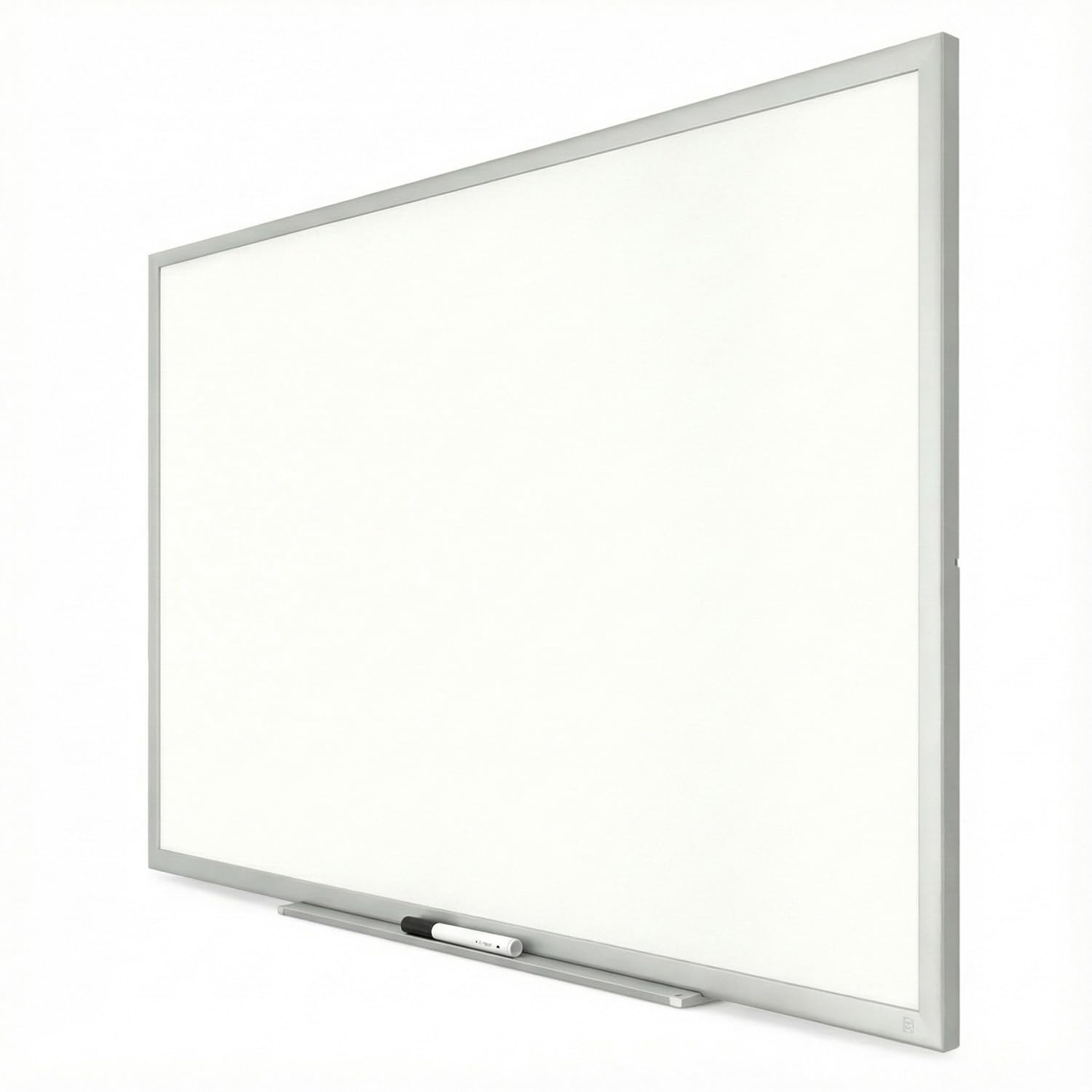 TRU RED Melamine Whiteboard | Dry Erase Board for Wall, White Board with Black Aluminum Frame, 4 ft x 3 ft, 1 Black Marker Included