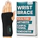 Vive Wrist Brace - Carpal Tunnel Hand Compression Support Wrap for Men, Women, Tendinitis, Bowling, Sports Injuries Pain Relief - Removable Splint - Universal Ergonomic Fit, One Size Left Hand