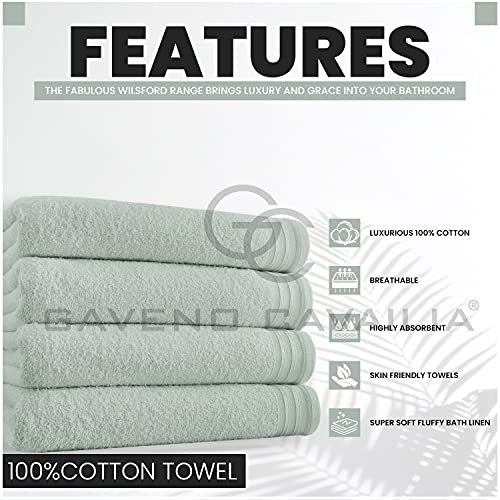 Luxury Egyptian Cotton Bath Towels Set - 4 Extra Soft Sheets - Image 2