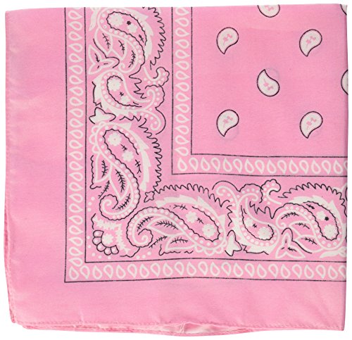 Bandana rose pas cher lot de 12 foulard cheveux Forum Novelties 71472