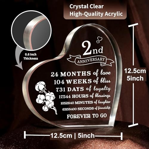 Image of Acrylic plaque gifts (2nd Anniversary)