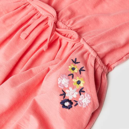 Image of Max Girls Embroidered Round Neck A-Line Dress