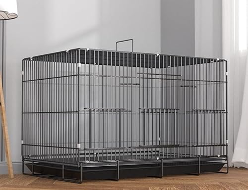 MumuElf ラビットケージ 折りたたみ式 脱走防止 引き出しトレイ付き モルモット/ハムスター/フェレット用 ペットハウス 組立簡単 省スペース 多目的ペットケージ (51*34.5*39cm,A)