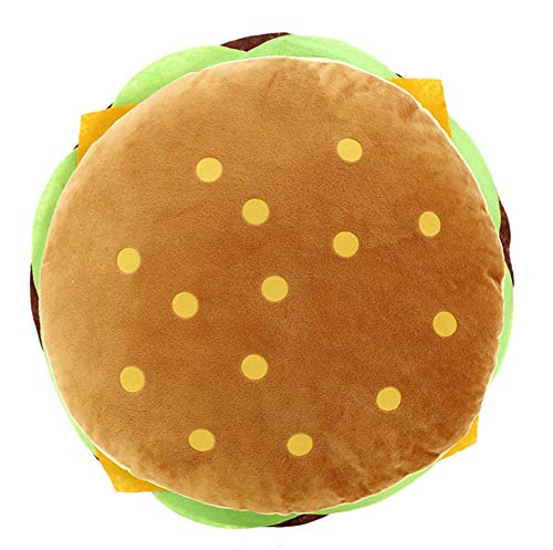 LAARNT Juguete de peluche de hamburguesa de simulación creativa de 30 cm, juguete de hamburguesa, regalo para el hogar, decoración del sofá, cojín Cover