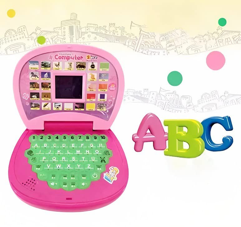 SARASI New Pink Laptop for Kids Computer Educational Learning Toy (Pack of 1) (Pink)