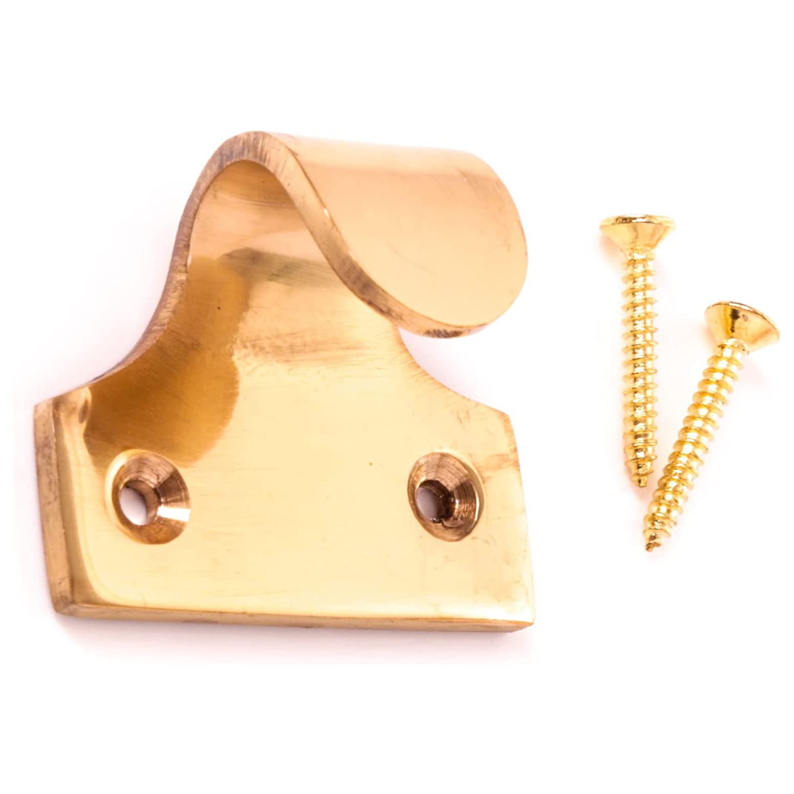Solid Brass Sash Window Lifts with Screws Traditional Victorian Polished Brass Sash Lift Heavy Duty Sash Window Lift Pull Sliding Handle Finger Push or Pull Slide Handles Pack of 10