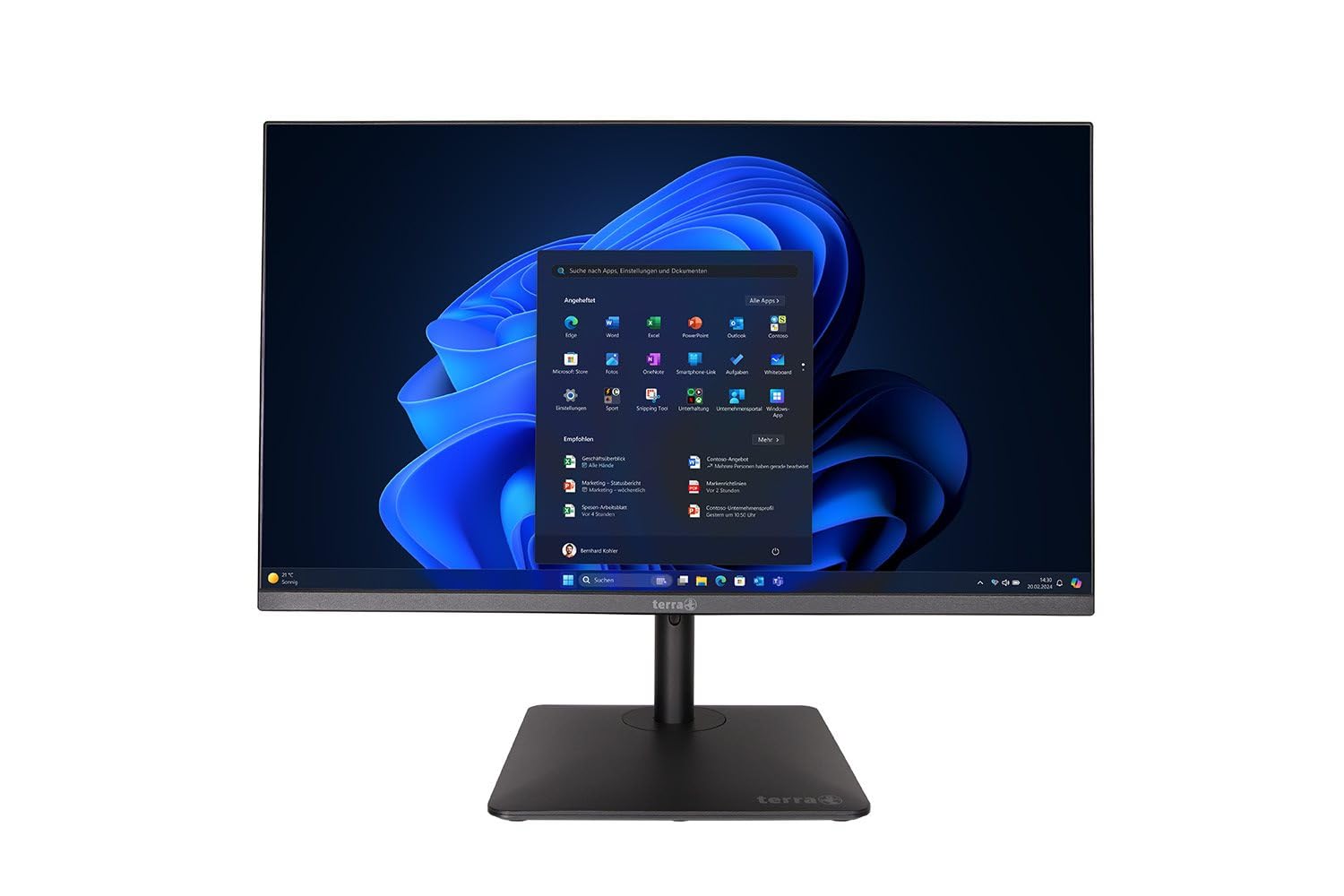 Terra All-in-One-PC 2401HA V2 GREENLINE – Intel Core 5 120U – 16GB RAM – 500GB SSD – 23,8" Full HD – HDMI – USB-C – USB 3.2 Gen2 – Intel UHD