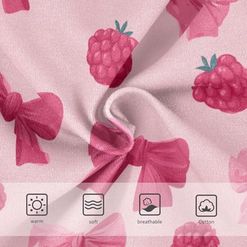 Wusikd Pink Bows Strawberry Girls' Underwear Cotton Girls Briefs Soft Toddler Underwear 2T3