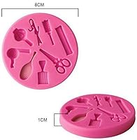 Vista 3 de AKOAK Tijeras creativas Herramientas para el cabello en forma de fondant,Molde de pastel de silicona de caramelo de chocolate de arcilla