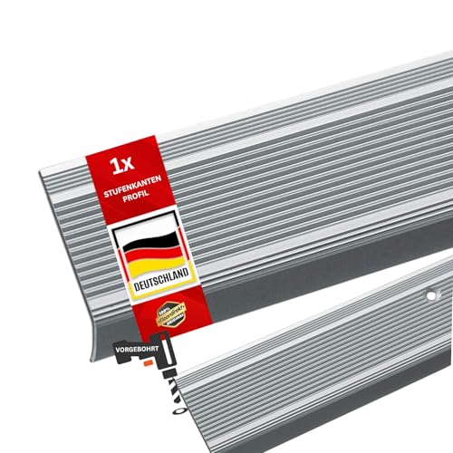 Floordirekt Treppenkantenprofil in L-Form aus Aluminium 1 Stück. 134x3x2 cm | Vorgebohrt | Silber | für Parkett und Laminat | Inkl. Montagematerial | Stufenkantenprofil in 3 Längen & 4 Farben Integral Floordirekt Treppenkantenprofil in L-Form aus Aluminium 1 Stück. 134x3x2 cm | Vorgebohrt | Silber | für Parkett und Laminat | Inkl. Montagematerial | Stufenkantenprofil in 3 Längen & 4 Farben Integral