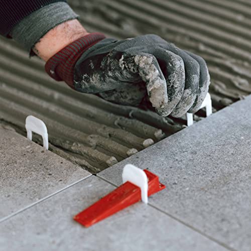CLIP-IT Fliesenverlegehilfe PRO - 1000 Zuglaschen - 3 mm Fugenbreite - 6-12 mm Fliesenstärke - Flat-Pro Fliesen Nivelliersystem