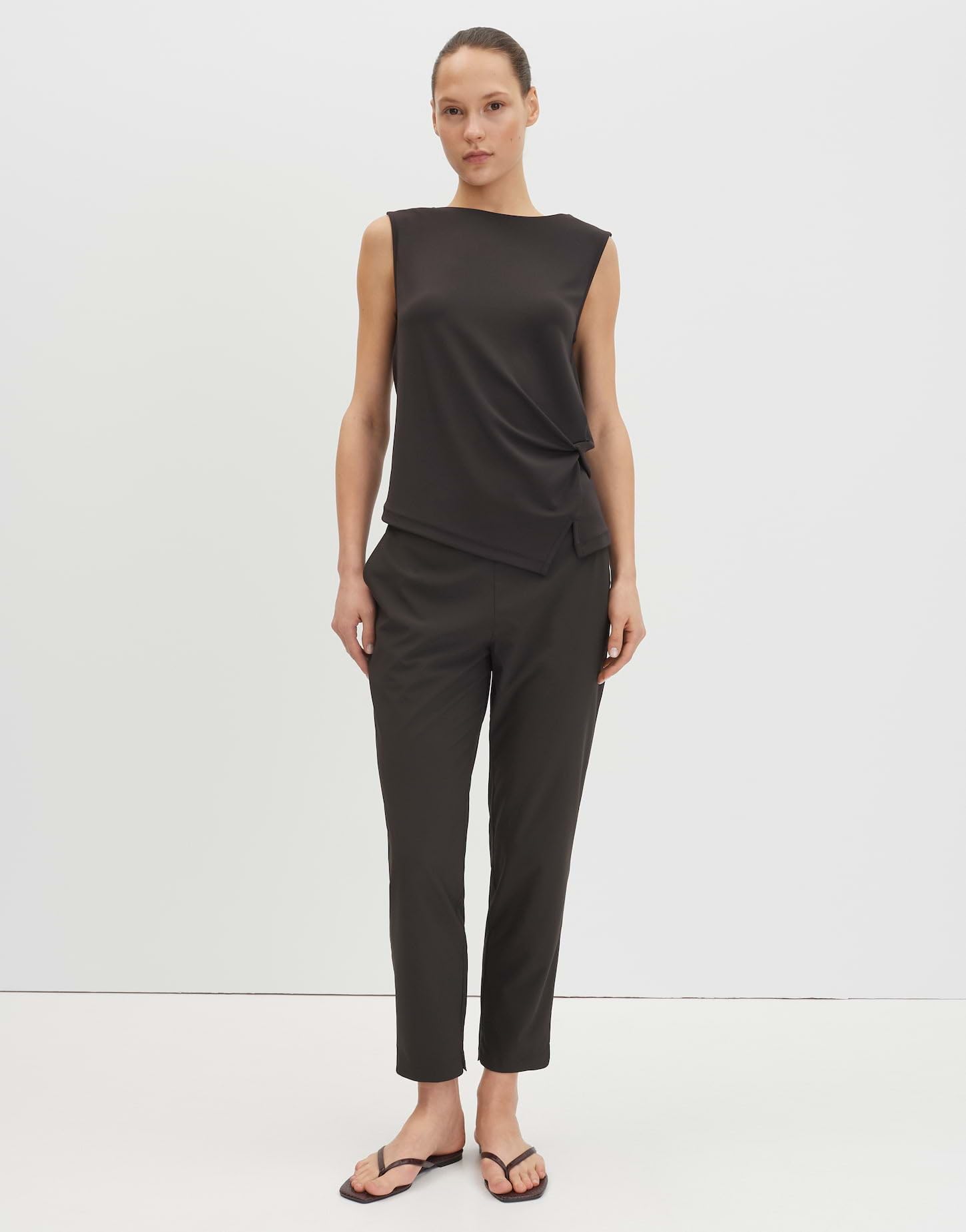 someday Damen Top | Jerseytop mit Knotendetail Slim Fit