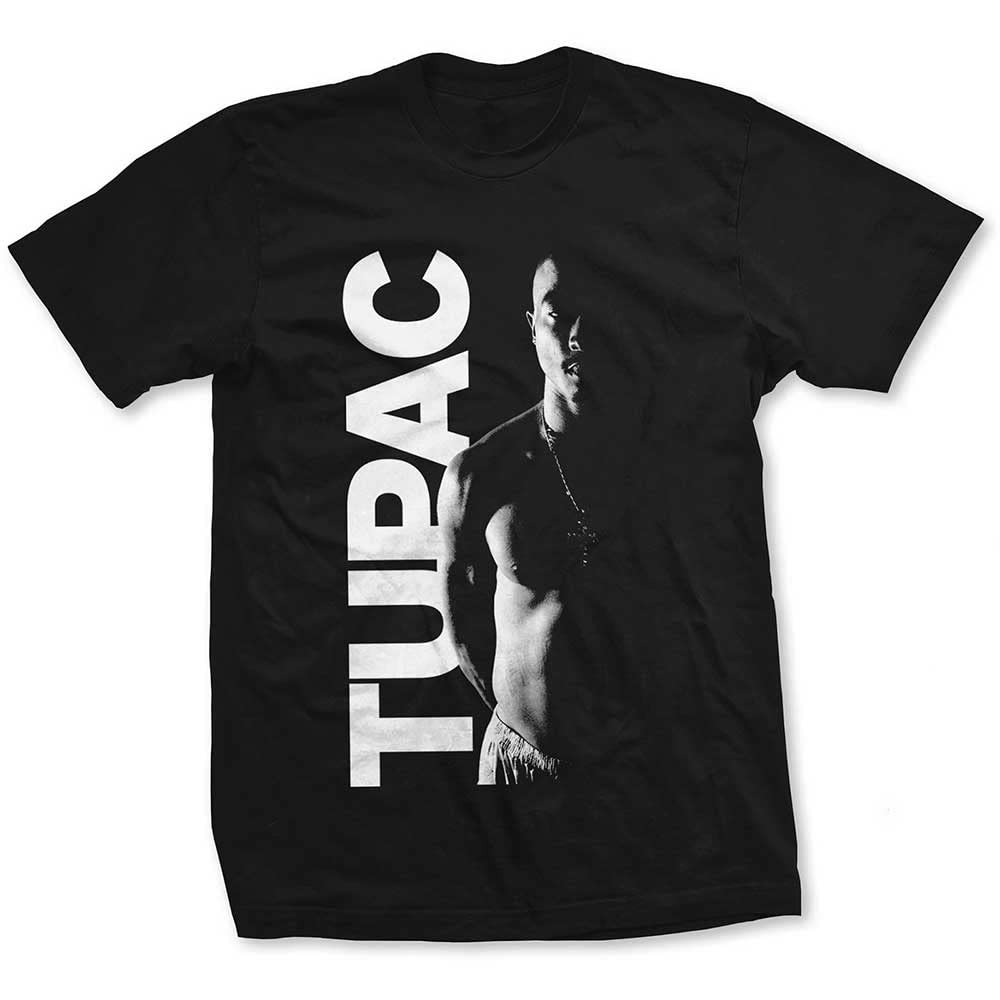 Tupac T Shirt 2PAC Side Photo Logo Official Mens Black XL