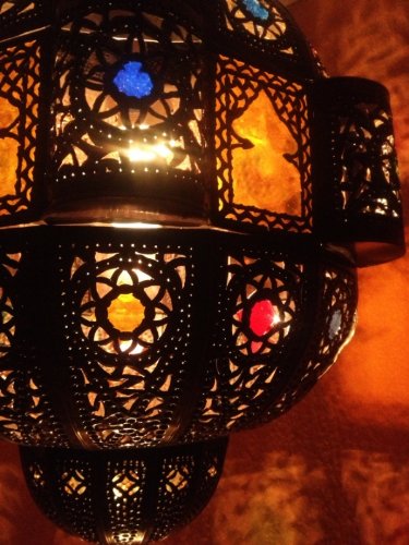 Orientalische Lampe Pendelleuchte Rostfarben Fanan E27 Lampenfassung | Marokkanische Design Hängeleuchte Leuchte aus… – Bild 5