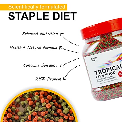 Tunai-Tropical-Fish-Food-for-Aquarium-with-26-Protein-12-mm-Pellets-250gPerfect-for-Adult-Small-Medium-Fish