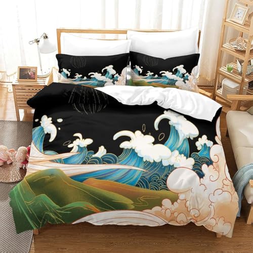 Parure de lit housse de couette 200x200 impression 3D polyester - 2