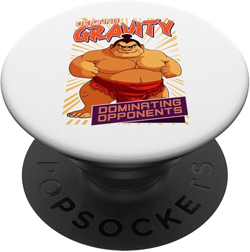 Miniatura 1 de Sumo Wrestler Defying Gravity Dominating Opponents PopSockets Swappable PopGrip