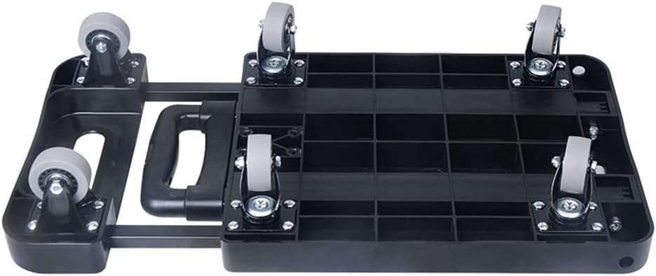 JSEIAJB 440lbs 360 Rotate Wheel Car Folding Luggage Cart Hand Truck for Car Travel Accessory Adjustable Chassis