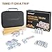 ELONGDI Mexican Train Double 12 Dominoes Set with 4 Wooden Trays/Racks in Portable Carrying Case Colorful 91 Tiles & 9 Trains Board Game for Family Game Night