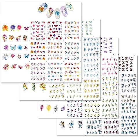 KADS Flower and Butterfly Nail Art Stickers Cover