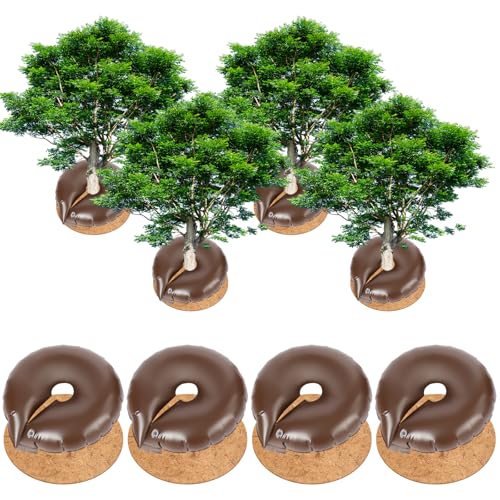 Sunnychicc 4-Pack 20gal Tree Watering Rings & Mulch Mats
