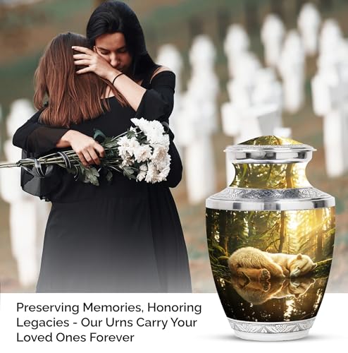 Image of Bear Urn - Urn for Ashes - Cremation Urns for Adult Ashes Women - Adult Urns for Human Ashes Men - Urns for Ashes Adult Female (10 inch Pack of 1)