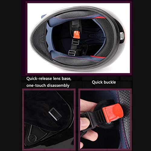 Miniatura 4 de Casco de motocicleta con orejas de gato aprobado por DOT, transpirable, fresco, para niñas, hombres y mujeres, casco de cara completa con visera,